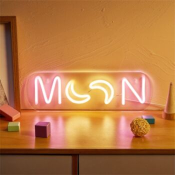 Back Plate LED Neon Moon LED Neon Sign