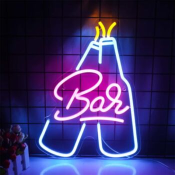 Bar Wall Decor With Beer Bottles LED Neon Sign