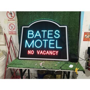 Bates Motel No Vacancy UV Print LED Neon Sign