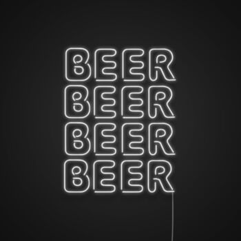 Beer Beer Beer Neon Sign