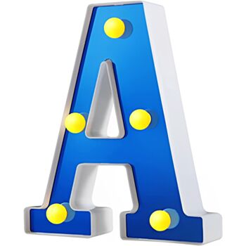 Steel Marquee Letter Blue Alphabet A Party Decor High-End Custom Zinc Metal Marquee Light Marquee Sign