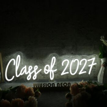 Class Of 2027 White Neon Sign