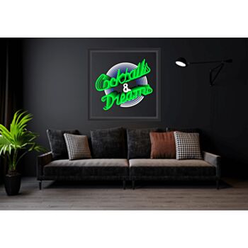 Cocktails And Dreams Infinity Mirror Neon Sign