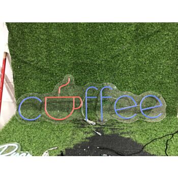 Coffee With Coffee Cup LED Neon Sign