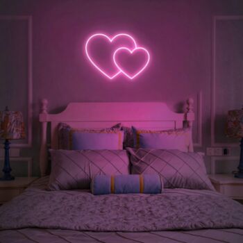 Couple Love Hearts Neon Sign