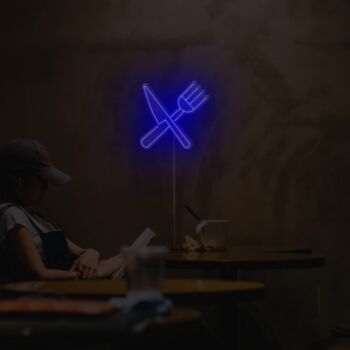 Cutlery Neon Sign