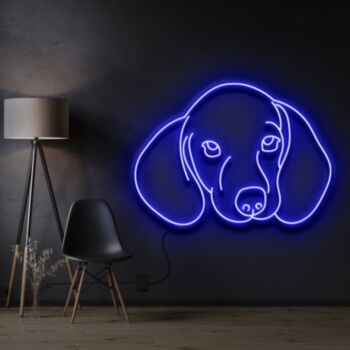 Dachshund Face Neon Sign