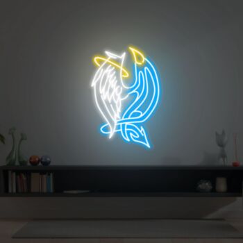 Devil And Angel Neon Sign Led Neon Light Home Bar Bedroom Decoration Wall Hangings