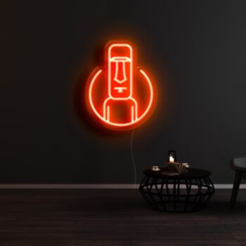 Easter Island Icon Neon Sign