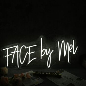 Face By Mel White Neon Sign