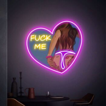 Fuck Me Art Bedroom Led Uv Neon Sign Home Decor