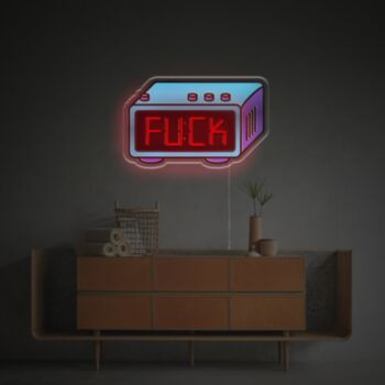 Fuxk Clock LED Neon Acrylic Artwork