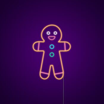 Gingerbread Man Neon Sign