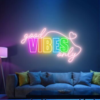 Good Vibes Only Neon Sign Led Sign For Bedroom Home Room Party Decor Neon Lights