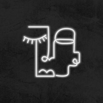 Graphic Face Neon Sign