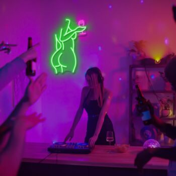 Green Mannequin Women's Bedroom Neon