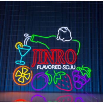 Jinro Flavored Soju Logo Led Neon Sign Soju Jinro Neon Led Sign