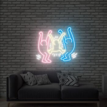 Keith Haring Dancing People Neon Sign For Street Art Neon Wall Art Keith Haring Wall Art