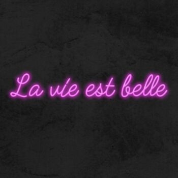 La Vie Est Belle Neon Sign