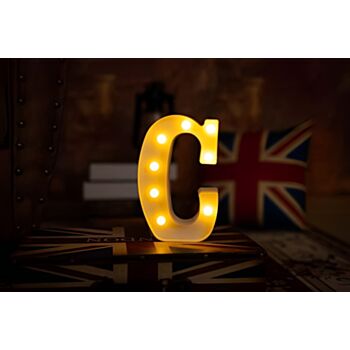 Steel Marquee Letter C Font Sign Warm White High-End Custom Zinc Metal Marquee Light Marquee Sign
