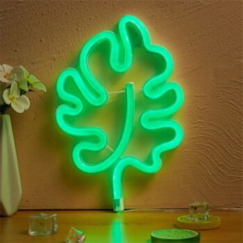 Leaf Shape Green LED Neon Sign