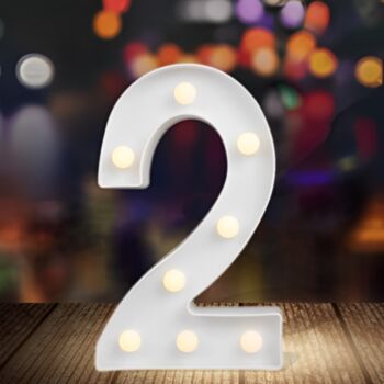Steel Marquee Letter Number 2 Wedding Birthday Party Decor High-End Custom Zinc Metal Marquee Light Marquee Sign