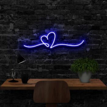 Line Art Heart Neon Sign