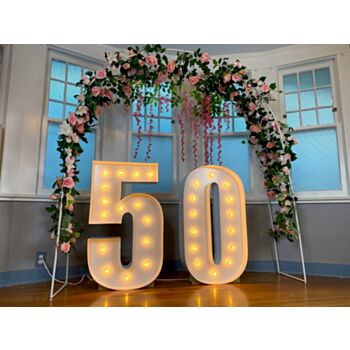 Steel Marquee Letter Number 50 Birthday High-End Custom Zinc Metal Marquee Light Marquee Sign