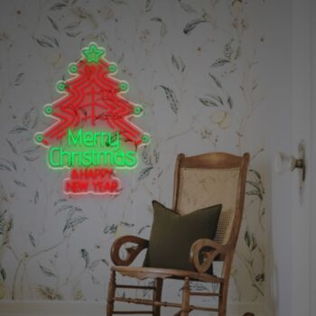 Merry Christmas And Happy New Year LED Neon Sign