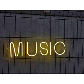 Music neon sign led wall Music light sign Live music neon sign