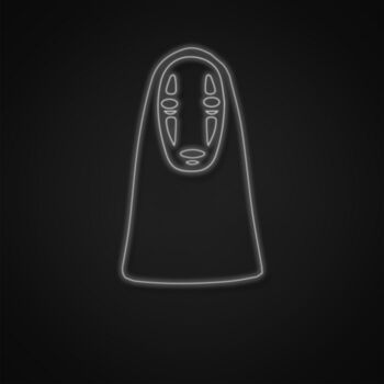 No Face Neon Sign