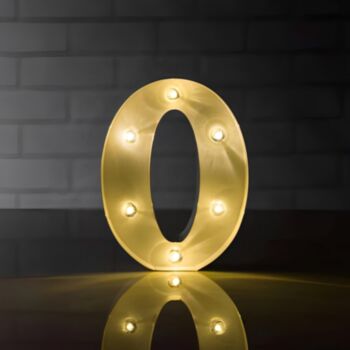 Steel Marquee Letter Number 0 Warm White High-End Custom Zinc Metal Marquee Light Marquee Sign
