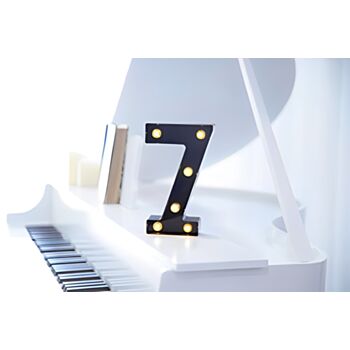 Steel Marquee Letter Number 7 Black Vintage High-End Custom Zinc Metal Marquee Light Marquee Sign