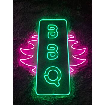 Pig Bbq Led Sign Grill Bbq Neon Light Restaurant Decor
