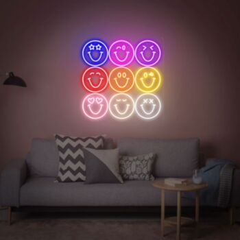 Smile Led Neon Light Happy Face Neon Sign Smile Neon Sign Neon Signs
