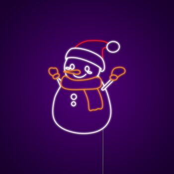 Snowman Neon Sign