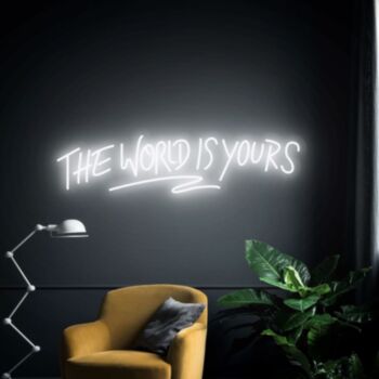 The World Is Yours Neon Sign Wall Decor Neon Sign Light Led Neon Sign Neon Sign Lights