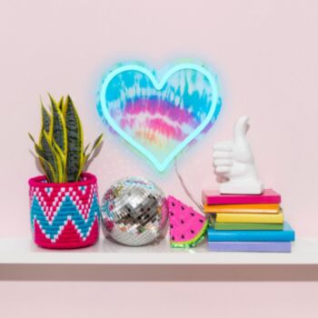 Tiedye Heart Neon Sign