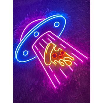 Ufo Pizza Led Neon Light Home Room Decor Restaurant Decor