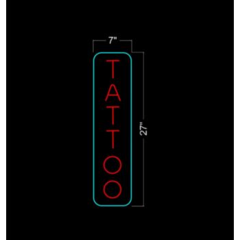 Vertical Tattoo Neon Sign