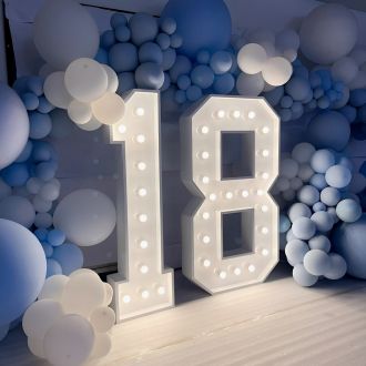 Steel Marquee Letter 18 Eighteen Warm White High-End Custom Zinc Metal Marquee Light Marquee Sign