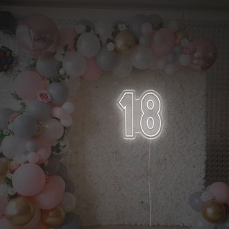 18 For Birthday Decoration LED Neon Sign