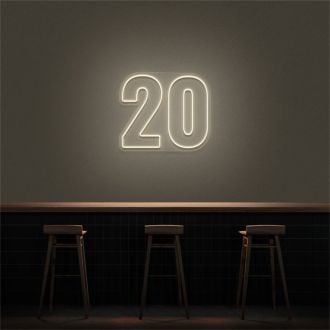 20 LED Neon Number LED Neon Sign