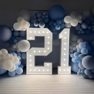 Steel Marquee Letter 21 Number Personalized High-End Custom Zinc Metal Marquee Light Marquee Sign