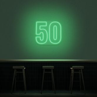 50 Neon Number Neon Sign