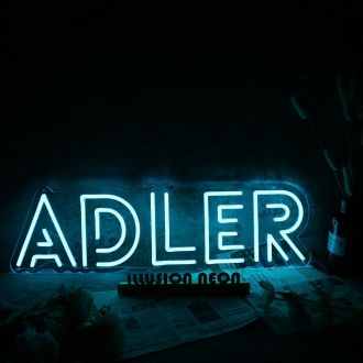 ADLER Blue Name Neon Sign