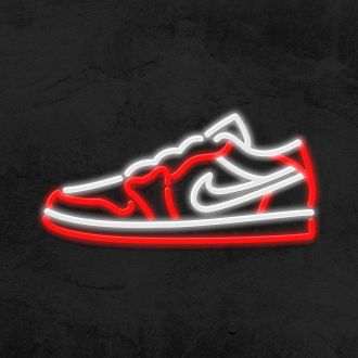 Aj1 Low Red Neon Sign