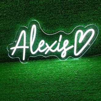 Alexis Neon Name Signs White Neon Lights For Festival Gift Party Bar