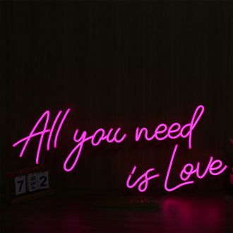 All You Need Is Love Pink Neon Sign