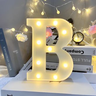 Steel Marquee Letter Alphabet B Warm White Room Decor High-End Custom Zinc Metal Marquee Light Marquee Sign